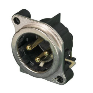 Contrik NC3MBH - 3 pole male XLR receptacle