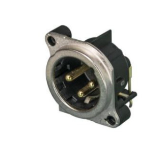Contrik NC3MBH-0 - 3 pole male XLR receptacle