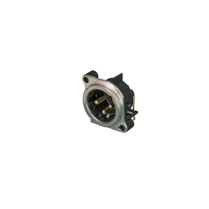 Contrik NC3MBH-0 - 3 pole male XLR receptacle