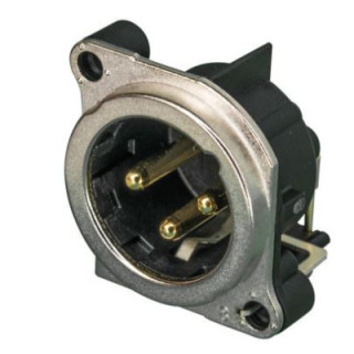 Contrik NC3MBH-1 - 3 pole male XLR receptacle