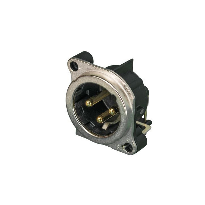 Contrik NC3MBH-1 - 3 pole male XLR receptacle