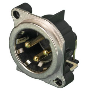 Contrik NC3MBH-E - 3 pole male XLR receptacle