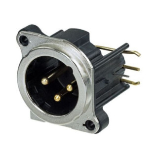 Contrik NC3MBHR - 3 pole male XLR receptacle