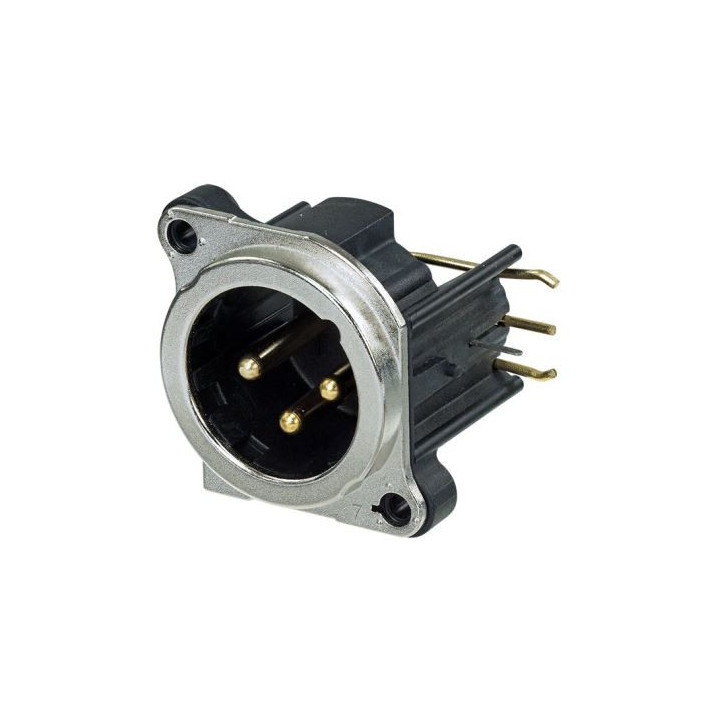Contrik NC3MBHR - 3 pole male XLR receptacle