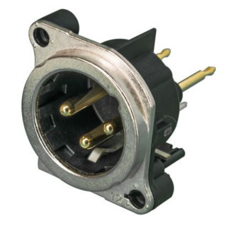Contrik NC3MBV-0 - 3 pole male XLR receptacle