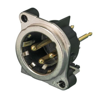Contrik NC3MBV-E - 3 pole male XLR receptacle