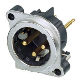 Contrik NC3MBV-SW - 3 pole male XLR receptacle