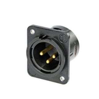 Contrik NC3MDM3-L-B-1 - 3 pole male receptacle