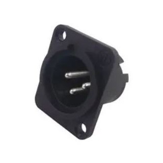 Contrik NC3MPP - 3 pole male receptacle, plastic