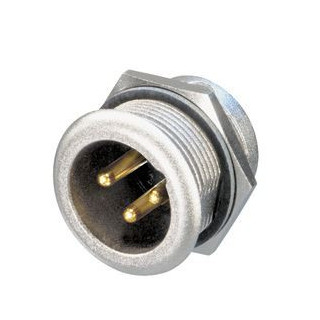Contrik NC3MPR-HD - Heavy duty sealed male 3 pole XLR chassis connector