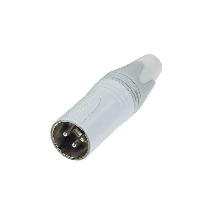 Contrik NC3MXX-WT - 3 pole male cable connector