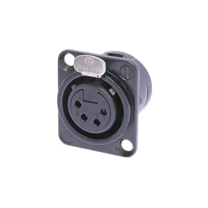 Contrik NC4FD-L-B-1 - 4 pole female receptacle