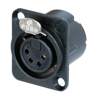 Contrik NC4FD-LX-B - 4 pole female receptacle