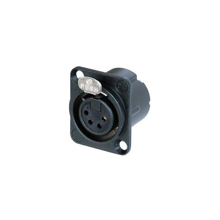Contrik NC4FD-LX-B - 4 pole female receptacle