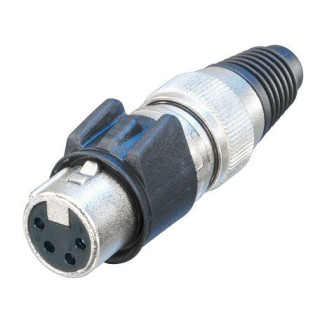 Contrik NC4FX-HD - 4 pole female cable connector, heavy duty