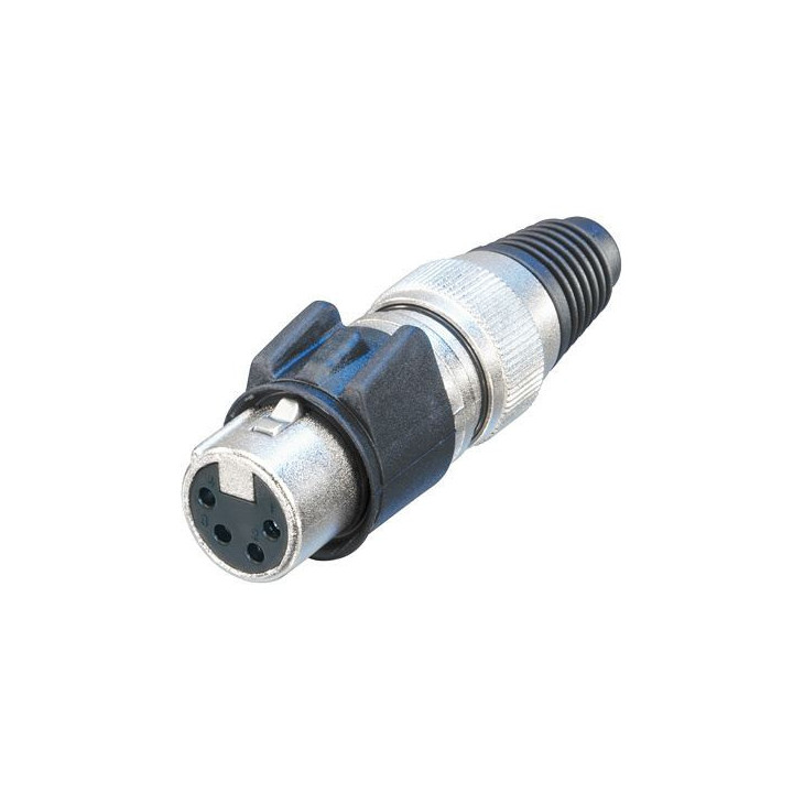 Contrik NC4FX-HD - 4 pole female cable connector, heavy duty