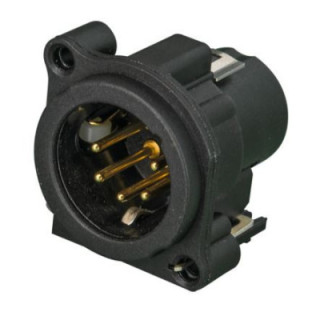 Contrik NC5MAV-SW - 5 pole male XLR receptacle, switching contacts