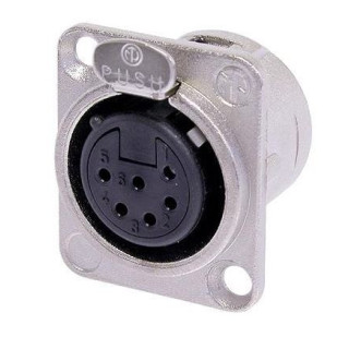 Contrik NC6FD-L-1 - 6 pole female receptacle