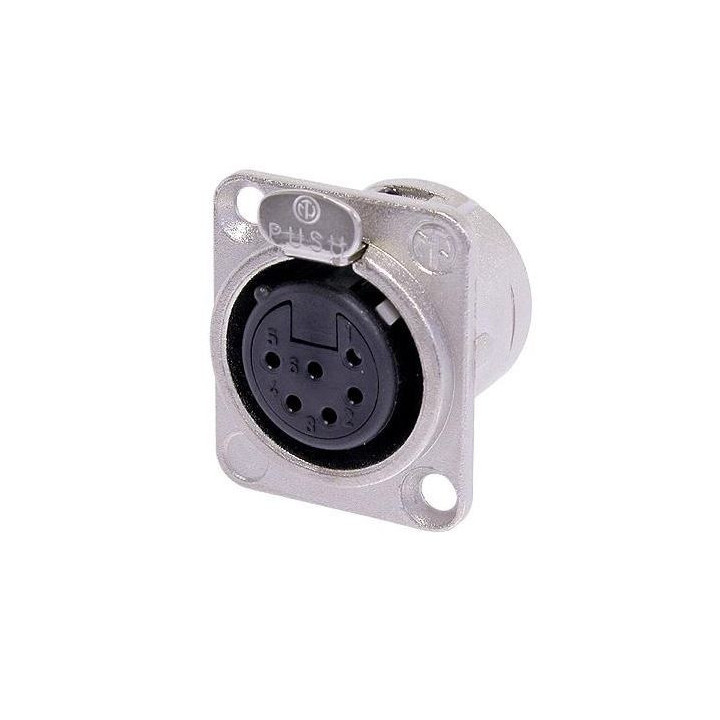 Contrik NC6FD-L-1 - 6 pole female receptacle