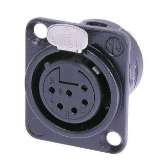 Contrik NC6FD-L-B-1 - 6 pole female receptacle