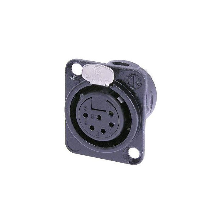 Contrik NC6FD-L-B-1 - 6 pole female receptacle