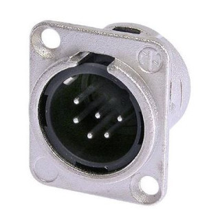 Contrik NC6MD-L-1 - 6 pole male receptacle
