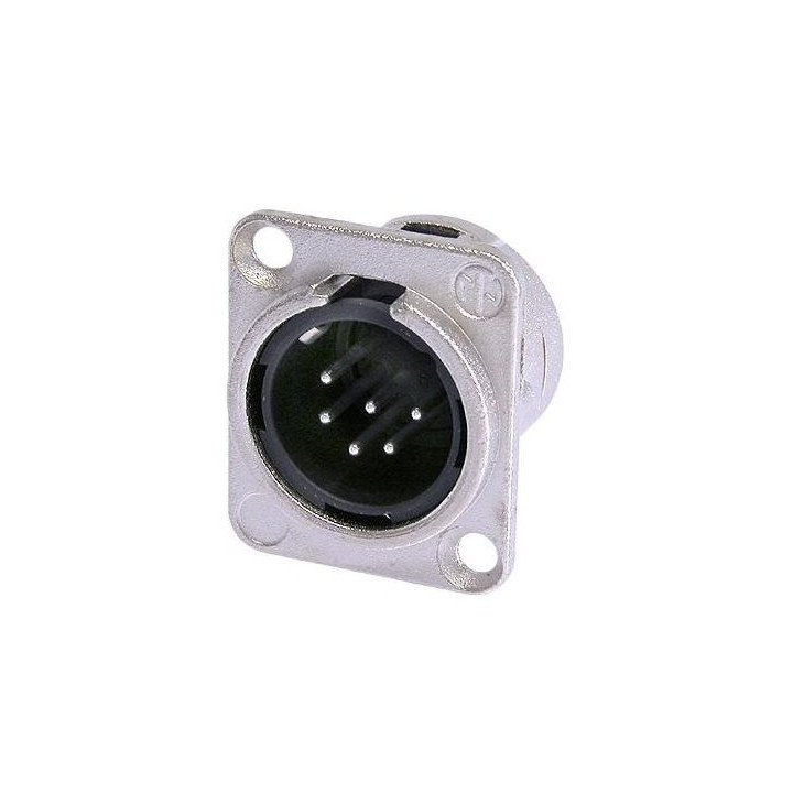 Contrik NC6MD-L-1 - 6 pole male receptacle