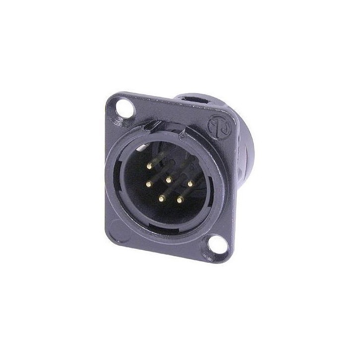 Contrik NC6MD-L-B-1 - 6 pole male receptacle