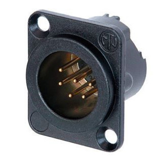 Contrik NC6MD-LX-B - 6 pole male receptacle