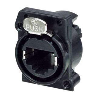 Contrik NE8FAV-C5 - Vertical PCB mount RJ45 receptacle, CAT5e