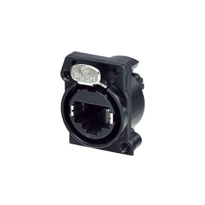 Contrik NE8FAV-C5 - Vertical PCB mount RJ45 receptacle, CAT5e