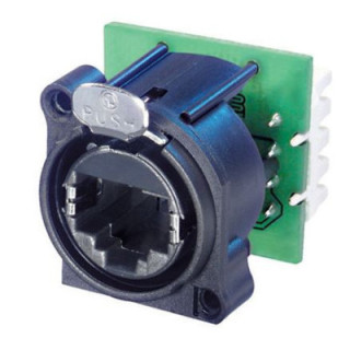 Contrik NE8FAV-YK - Panel mount RJ45 receptacle with IDC terminals