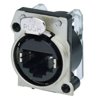 Contrik NE8FBH-C5-LED1 - Horizontal PCB mount RJ45 receptacle, CAT5e