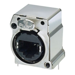 Contrik NE8FBH-C5-S - Horizontal PCB mount RJ45 receptacle, CAT5e