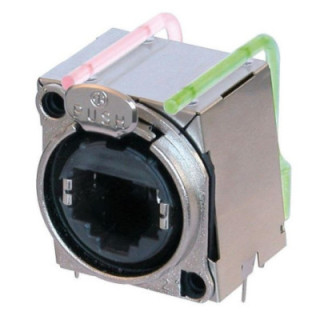 Contrik NE8FBH-LED - Fully shielded, horizontal PCB mount RJ45 receptacle