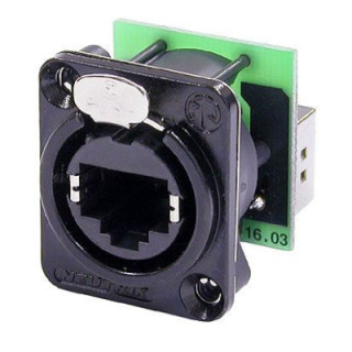 Contrik NE8FDP-B - RJ45 feedthrough receptacle
