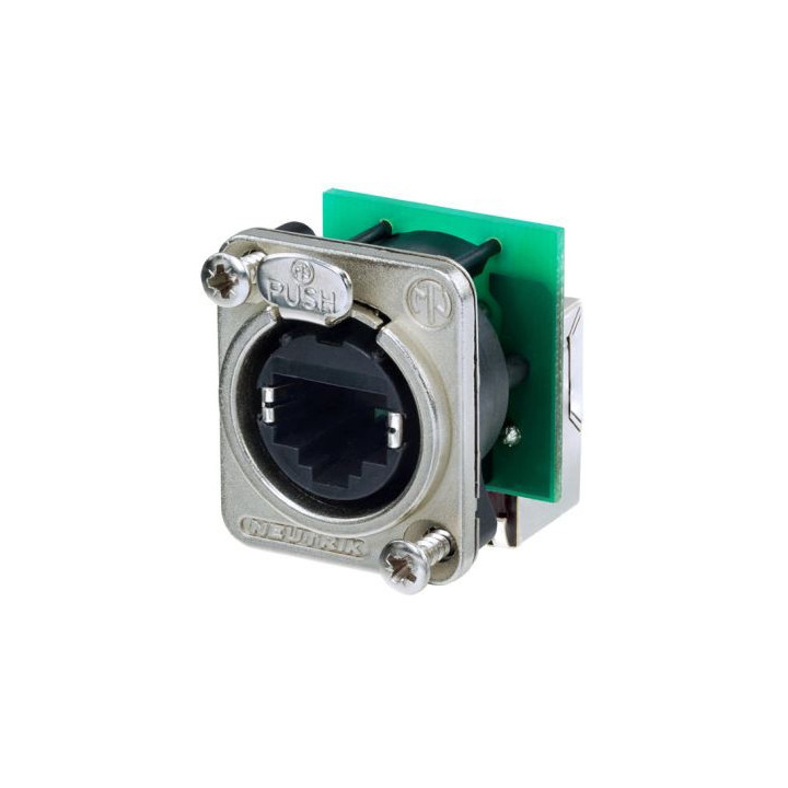 Contrik NE8FDP-R - Right angle RJ45 feedthrough receptacle