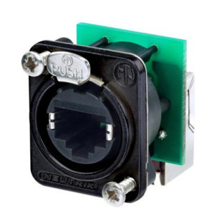Contrik NE8FDP-R-B - Right angle RJ45 feedthrough receptacle