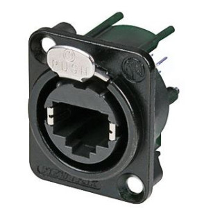 Contrik NE8FDV-B - Vertical PCB panel mount RJ45 receptacle