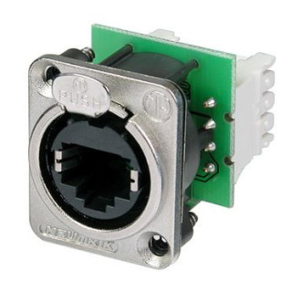Contrik NE8FDV-Y110 - Panel mount receptacle with IDC 110 punch down terminals