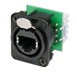 Contrik NE8FDV-YK-B - Panel mount receptacle with IDC punch down terminals