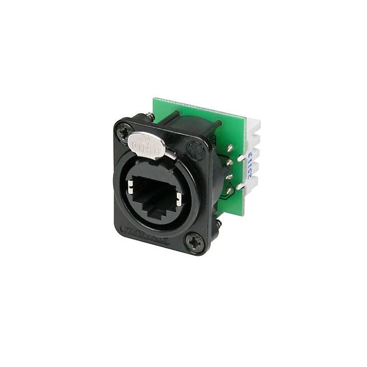 Contrik NE8FDV-YK-B - Panel mount receptacle with IDC punch down terminals
