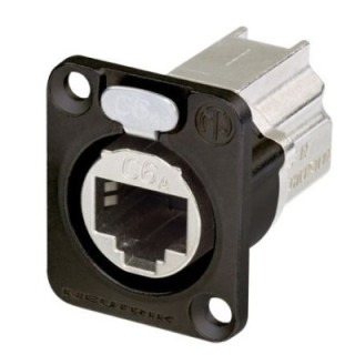 Contrik NE8FDX-P6-B - D-shape CAT6A panel connector