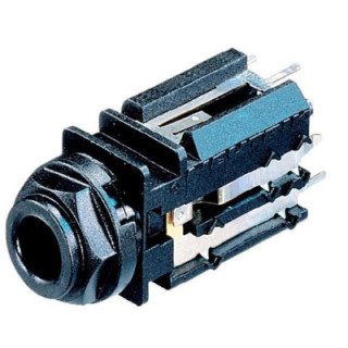 Contrik NJ5FD-V - 1/4 inches jack 5 pole, vertical PCB mount panel