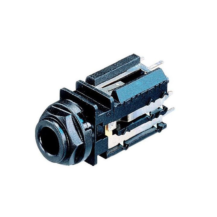 Contrik NJ5FD-V - 1/4 inches jack 5 pole, vertical PCB mount panel