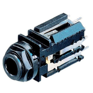 Contrik NJ6FD-V - 1/4 inches jack 6 pole, vertical PCB mount panel