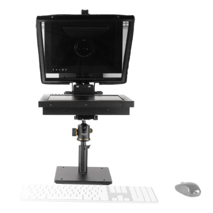 Prompter People PAL12-DESKTOP - Promter Pal portable Desktop Teleprompter - 12" Glass: w. Regular Monitor