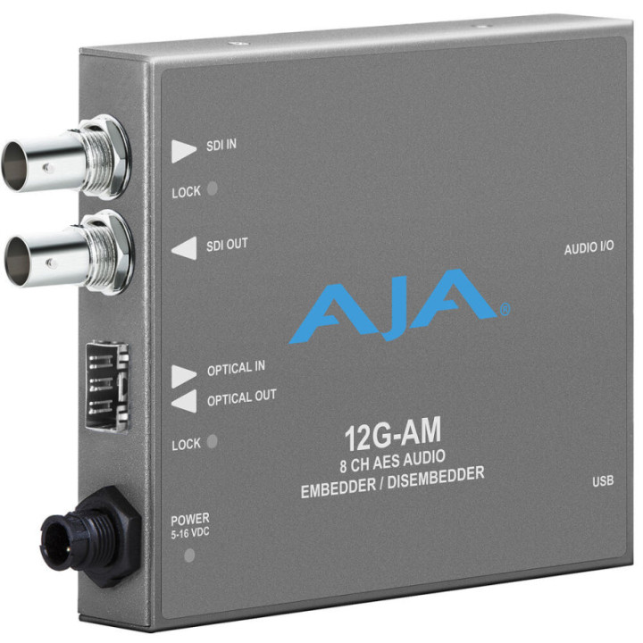 AJA 12G-AM - 8-Channel 12G-SDI AES audio Embedder/Disembedder