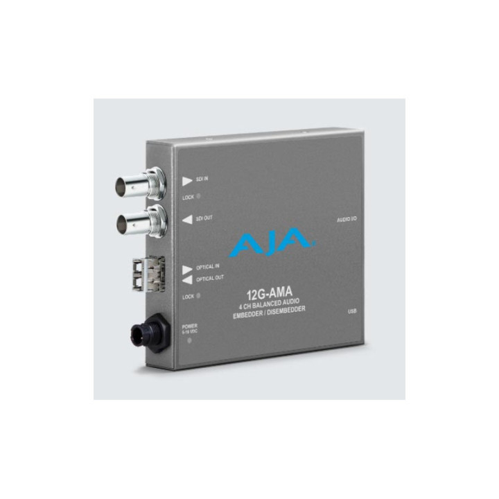AJA 12G-AMA-R - 4-Channel 12G-SDI balanced analog audio Embedder/Disembedder