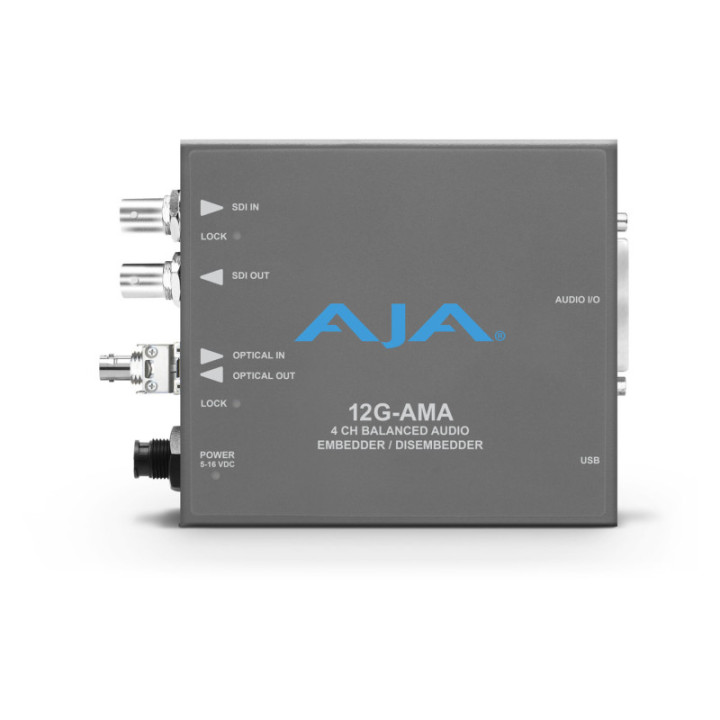 AJA 12G-AMA-R-ST - 4-Channel 12G-SDI balanced analog audio Embedder/Disembedder